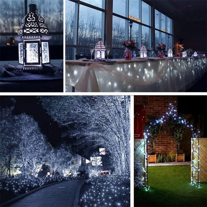 Luces led navideñas con PANEL SOLAR ☀️🎄🎅