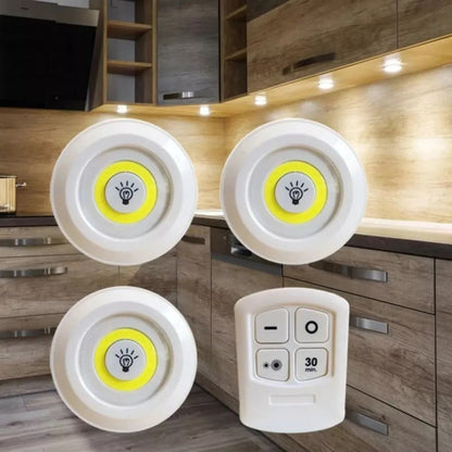 SET x3 lámparas de luz led adhesivas