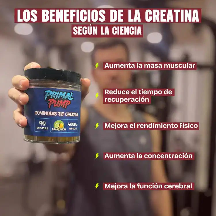Primal Pump Gominolas de Creatina Monohidratada 4.5g 🔥 Rendimiento y Potencia 🔥