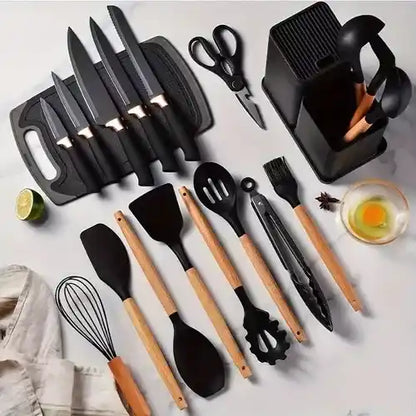Set de utensilios x19 piezas + 😱🔥Tabla para picar GRATIS 😱🔥